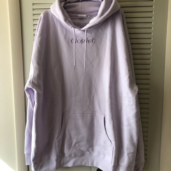 Glossier Tops Glossier Lavender Hoodie Xxl Poshmark